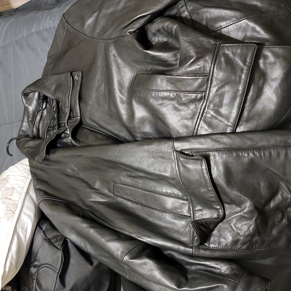 Lambskin leather jacket